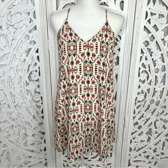 Lush Cream Patterned Dress - Picture 1 of 6